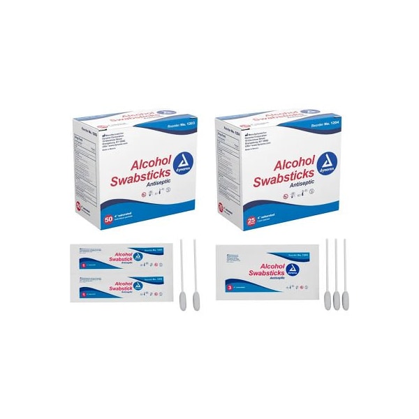 Dynarex Dynarex Alcohol Swabsticks, NS 4in, 250 Pcs 1204 - main